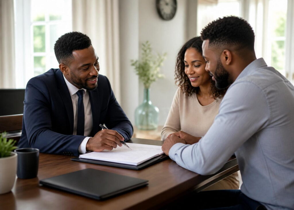 Notary meeting with clients